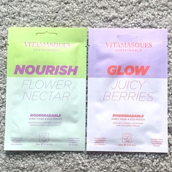 Vitamasques Nourish & Glow Sheet Masks Set of 2 - Picture 1 of 2